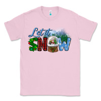 Bubblegum Pink let it snow Classic Tee - BundleAndBundleShop