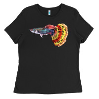 Black Guppy Fish Ladies Tee - LillyAllenDesigns