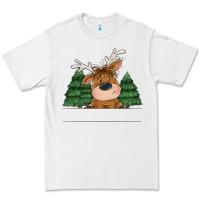 White Personalized Christmas deer Premium Tee - MaliasSmallBusiness