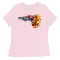 Bubblegum Pink Guppy Fish Ladies Tee - LillyAllenDesigns