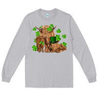 Moon Dust st patricks day cow family Long Sleeve Tee - RanaPortraitStore