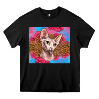 Black Western Sphynx Cat Heavy Core Tee - LillyAllenDesigns
