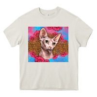 Cream Western Sphynx Cat Heavy Core Tee - LillyAllenDesigns