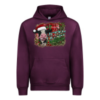 Mauve Wine merry christmas cow Urban Hoodie - CowhideDigitalArt