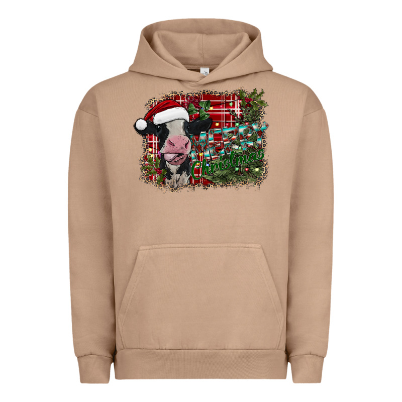 Merry Christmas Cow Urban Hoodie by CowhideDigitalArt | Teevron