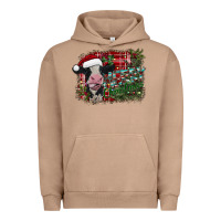 Pigment Burro merry christmas cow Urban Hoodie - CowhideDigitalArt