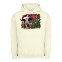 Pigment Pistachio merry christmas cow Urban Hoodie - CowhideDigitalArt