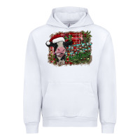 White merry christmas cow Urban Hoodie - CowhideDigitalArt