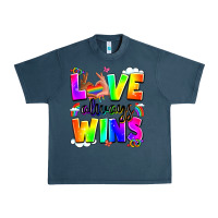 Midnight Navy love always wins Urban Heavy Tee - LillyAllenDesigns