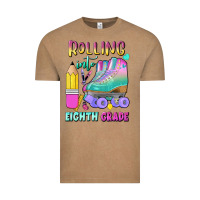 Vintage Coffee rolling into eighth grade Vintage Tee - BundleAndBundleShop