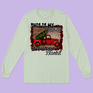 Christmas Movie Watching Blanket Long Sleeve Tee Designed By Bettercallsaul