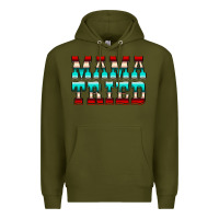 Army Green Mama Tried Serape Premium Hoodie - CowCowDesign