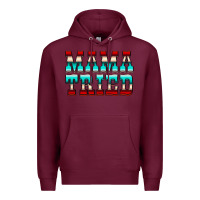 Burgundy Mama Tried Serape Premium Hoodie - CowCowDesign