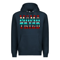 Navy Mama Tried Serape Premium Hoodie - CowCowDesign