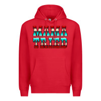 Red Mama Tried Serape Premium Hoodie - CowCowDesign