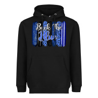 Black Back the blue brushstrokes Heavyweight Hoodie - FaDigitalArtStudio
