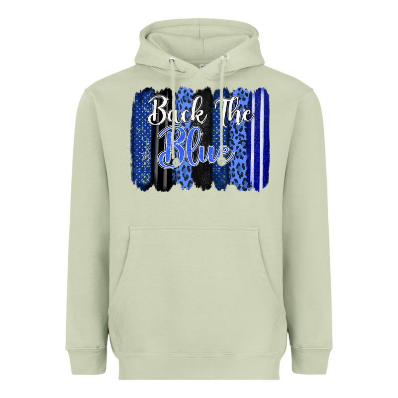 Back The Blue Brushstrokes Heavyweight Hoodie by FaDigitalArtStudio | Teevron