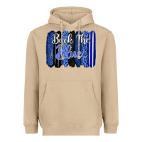 Mushroom Back the blue brushstrokes Heavyweight Hoodie - FaDigitalArtStudio