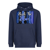 Navy Back the blue brushstrokes Heavyweight Hoodie - FaDigitalArtStudio