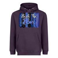 Plum Back the blue brushstrokes Heavyweight Hoodie - FaDigitalArtStudio