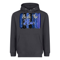 Smoke Back the blue brushstrokes Heavyweight Hoodie - FaDigitalArtStudio