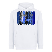 White Back the blue brushstrokes Heavyweight Hoodie - FaDigitalArtStudio