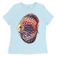Baby Blue Discus Fish Ladies Tee - LillyAllenDesigns