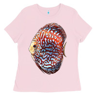 Bubblegum Pink Discus Fish Ladies Tee - LillyAllenDesigns