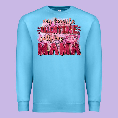 My Favorite Calls Me Mama Mother's Day Premium Sweatshirt Designed By Fadigitalartstudio