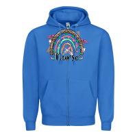 True Royal nurse rainbow Zipper Hoodie - CowGirlArtShop