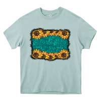 Arona sunflower background Heavy Core Tee - BarkalooDesign