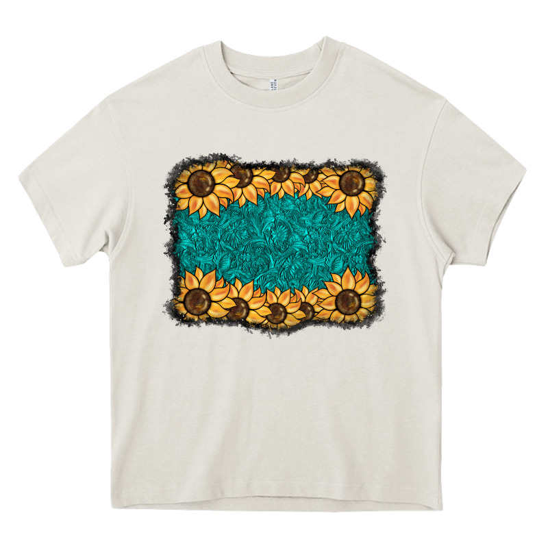 Sunflower Background Heavy Core Tee by BarkalooDesign | Teevron