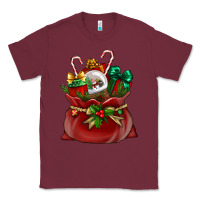 Burgundy christmas santa claus bag Classic Tee - BundleAndBundleShop