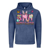 Vintage Denim Happy Easter Dental And Egg Vintage Hoodie - BundleAndBundleShop