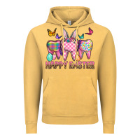 Vintage Mustard Happy Easter Dental And Egg Vintage Hoodie - BundleAndBundleShop