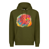 Army Green tie die watermelon Premium Hoodie - JahusDesignShop