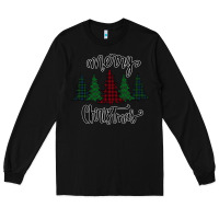 Black Merry Christmas Trees Long Sleeve Tee - Bettercallsaul