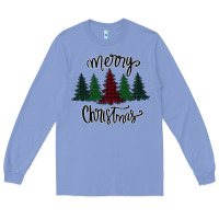 Colony Blue Merry Christmas Trees Long Sleeve Tee - Bettercallsaul