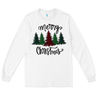 White Merry Christmas Trees Long Sleeve Tee - Bettercallsaul
