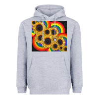 Heather Grey Pride sunflower tumbler Heavyweight Hoodie - FaDigitalArtStudio