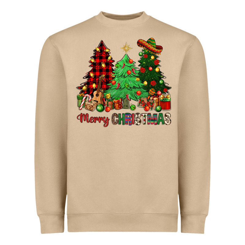 Merry Christmas Trees Heavyweight Sweatshirt by NancyCooperArtShop | Teevron