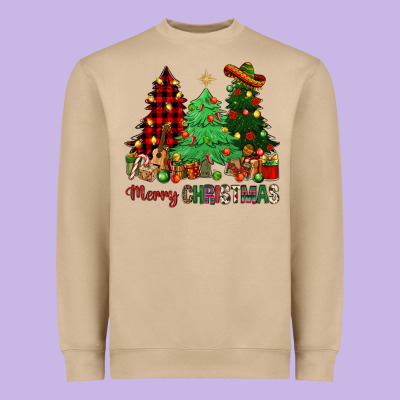 Merry Christmas Trees Heavyweight Sweatshirt Designed By Nancycooperartshop