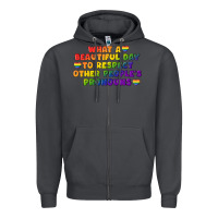 Smoke What a beautiful day to respect other people's Zipper Hoodie - CowGirlArtShop