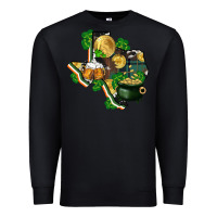 Black texas map st patricks day Premium Sweatshirt - FaDigitalArtStudio