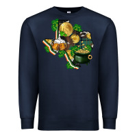 Navy texas map st patricks day Premium Sweatshirt - FaDigitalArtStudio