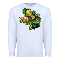 White texas map st patricks day Premium Sweatshirt - FaDigitalArtStudio