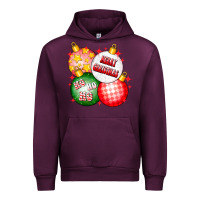 Mauve Wine merry christmas ball Urban Hoodie - CowhideDigitalArt