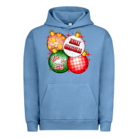Pigment Pebble Blue merry christmas ball Urban Hoodie - CowhideDigitalArt