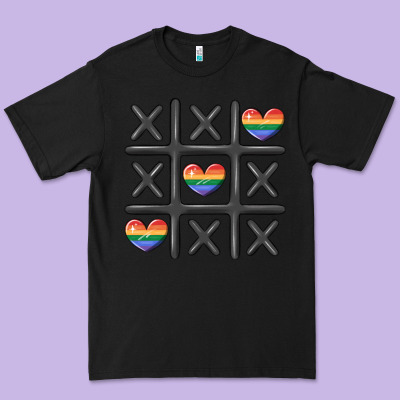 Pride Tic Tac Toe Premium Tee Designed By Maliassmallbusiness