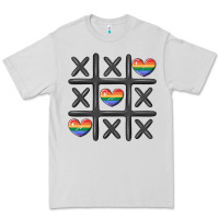 Dove Grey pride tic tac toe Premium Tee - MaliasSmallBusiness